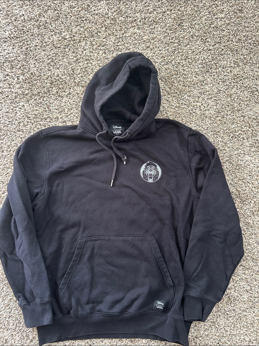 Vans x Disney Black Hoodie Mufasa Lion King medium